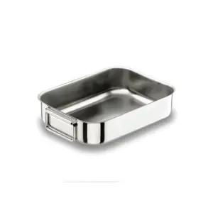 Stegefad i rustfrit stål med dråbehåndtag Lacor 18/10 image-0