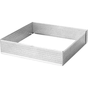 Τετράγωνη φόρμα με τρύπες για τάρτα Lacor 7x7x3,5 cm image-0