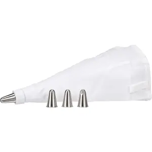 Decorating piping bag + 4 stainless steel tips Lacor image-0