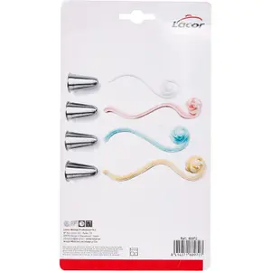 Decorating piping bag + 4 stainless steel tips Lacor image-2