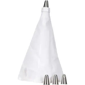 Decorating piping bag + 4 stainless steel tips Lacor image-3