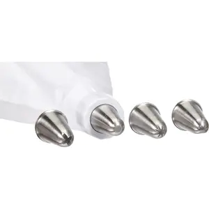 Decorating piping bag + 4 stainless steel tips Lacor image-4