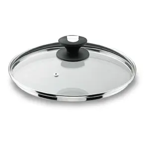 Καπάκι από γυαλί με έξοδο ατμού Lacor 18 cm image-0