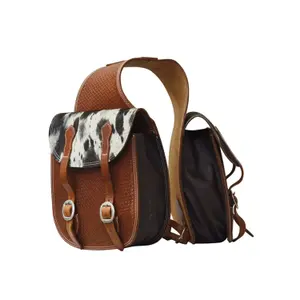 Leather horse saddle Bag Lakota