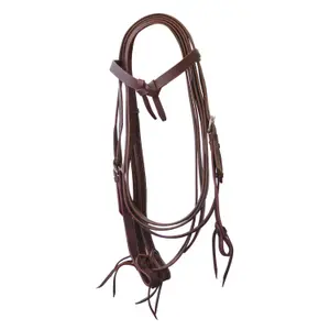 Western riding bridles for horses with smooth leather and reins. Lakota image-0