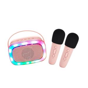 lalar-karatwo-wlights-rose-wireless-microphone-with-light-for-kids-lalarma-copenhagen-karaoke-party-pink-one-size