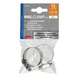 Stainless steel clamps Lampa (x2) image-1