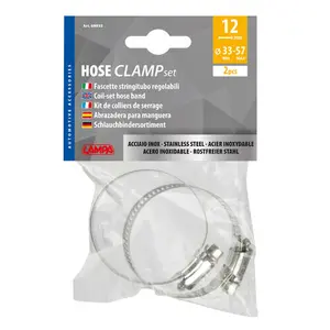Stainless steel clamps Lampa (x2) image-1