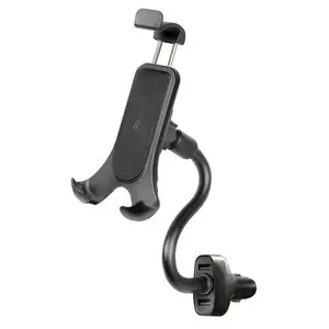 Telefonhalterung mit faltbarem Arm und doppelter usb 12/24v-Steckdose Lampa Power Holder image-1