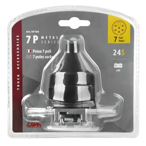 Motorcycle 7 pin usb socket 24s Lampa Metal Series image-2