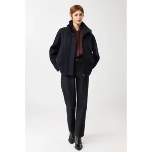 Women’s High Neck Wool Jacket LangerChen image-3