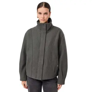 Women’s High Neck Wool Jacket LangerChen