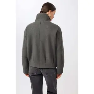 Women’s High Neck Wool Jacket LangerChen image-2