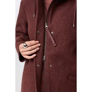 Women's Wool Hooded Coat LangerChen image-4