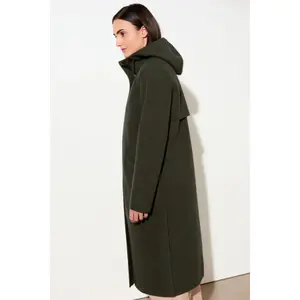 Women's Wool Hooded Coat LangerChen image-3