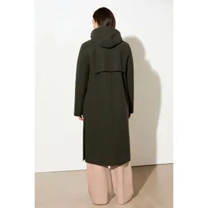 Women's Wool Hooded Coat LangerChen image-4
