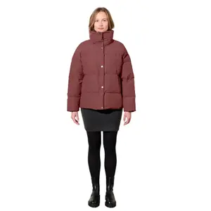 Women's High Collar Padded Jacket with Snap Buttons LangerChen