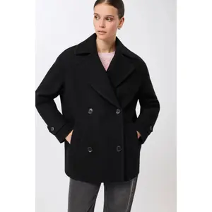Double-breasted women's coat LangerChen Caban Style image-1