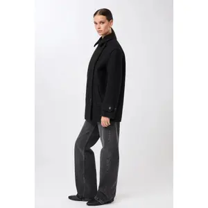 Double-breasted women's coat LangerChen Caban Style image-2