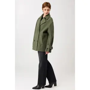 Double-breasted women's coat LangerChen Caban Style image-2