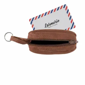 Porte-monnaie cuir nubuck Larmorie Charles image-1