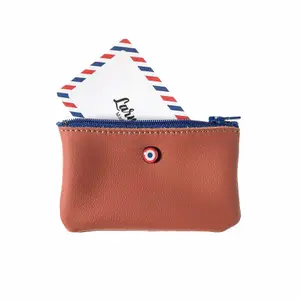 Porte-monnaie cuir upcyclé Larmorie Emile image-1