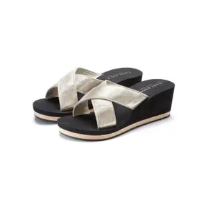 Women's wedge sandals Lascana Metallic image-2