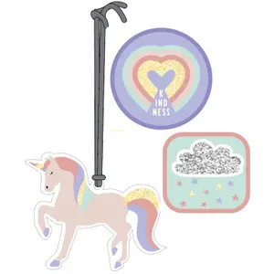 Set of children's school stickers Lässig Licorne paillettes (x3) image-0