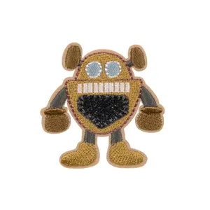 Woven textile stickers for children Lässig Robots image-1