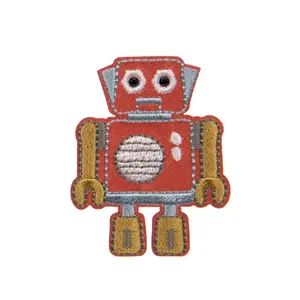 Woven textile stickers for children Lässig Robots image-2