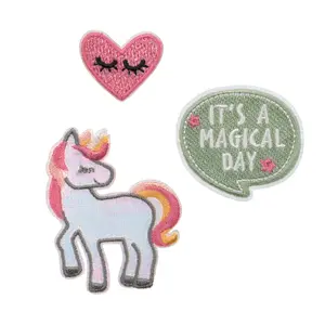 Woven textile stickers for children Lässig Licorne image-4