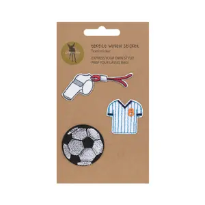 Woven textile stickers for children Lässig Football image-0