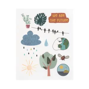 Woven textile stickers for children Lässig Planète image-1