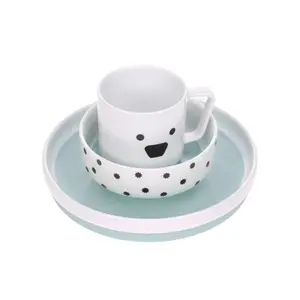 Children's non-slip silicone porcelain crockery set Lässig Little Chums Chien image-1