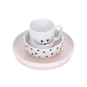 Children's non-slip silicone porcelain crockery set Lässig Little Chums Souris image-1