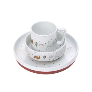 Children's non-slip silicone porcelain crockery set Lässig Garden Explorer image-1