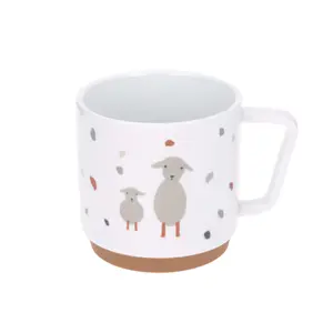 Non-slip porcelain cup for children Lässig Tiny Farmer Mouton/Oie image-0