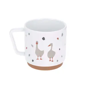 Non-slip porcelain cup for children Lässig Tiny Farmer Mouton/Oie image-1