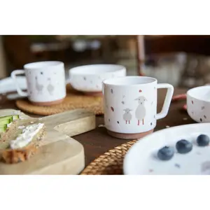 Non-slip porcelain cup for children Lässig Tiny Farmer Mouton/Oie image-4
