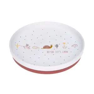 Porcelain and silicone plate for children Lässig Garden Explorer image-0