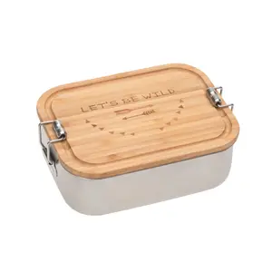Stainless steel and bamboo snack box Lässig Adventure image-0