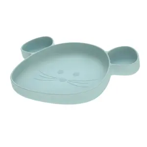 Silicone baby plate with compartments Lässig Little Chums Souris image-0