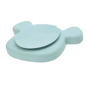 Silicone baby plate with compartments Lässig Little Chums Souris image-1