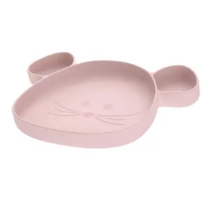Silicone baby plate with compartments Lässig Little Chums Souris image-0