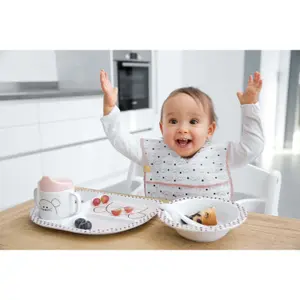 Bib with baby pocket Lässig Little Chums Souris image-2