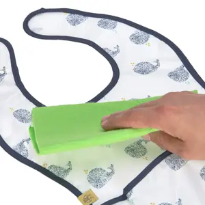 Bib with baby pocket Lässig Little Water Baleine image-3