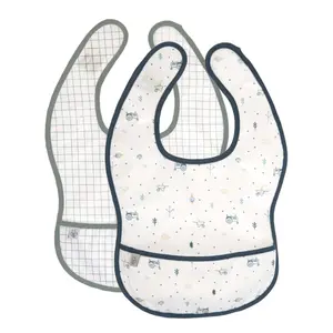 Baby boy bibs with pocket Lässig Garden Explorer (x2) image-0