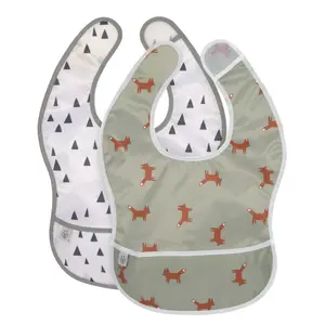 Bibs with baby pocket Lässig Little Forest Renard (x2) image-0