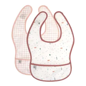 Baby girl bibs with pocket Lässig Little Forest Renard (x2) image-0