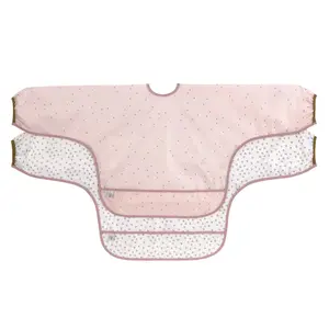 Long-sleeved bibs with baby pocket Lässig About Friends Chinchilla (x2) image-0